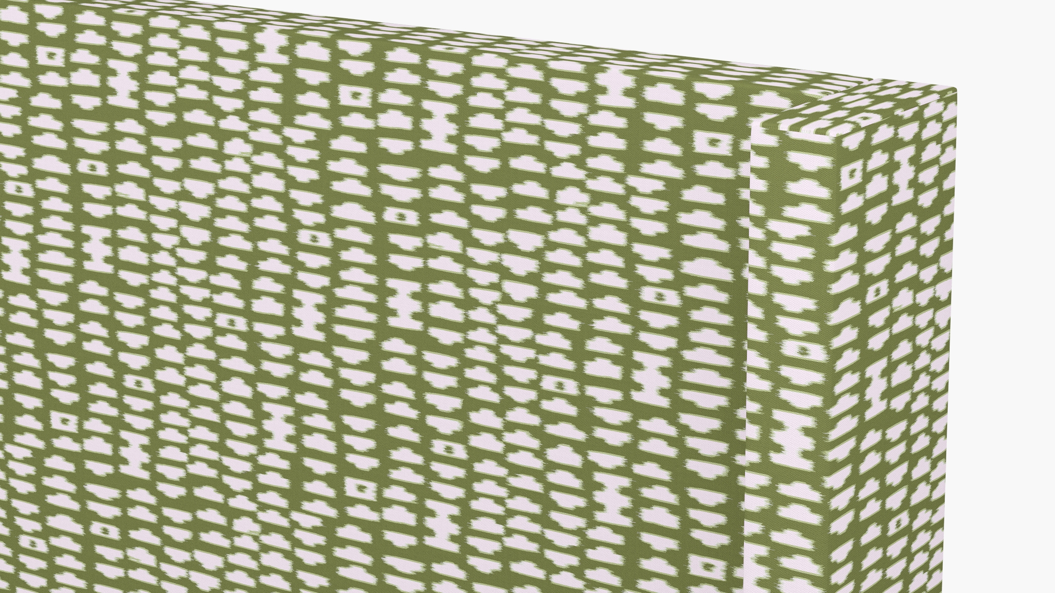 Modern Wingback Headboard, Olive Odalisque, Queen - Image 2