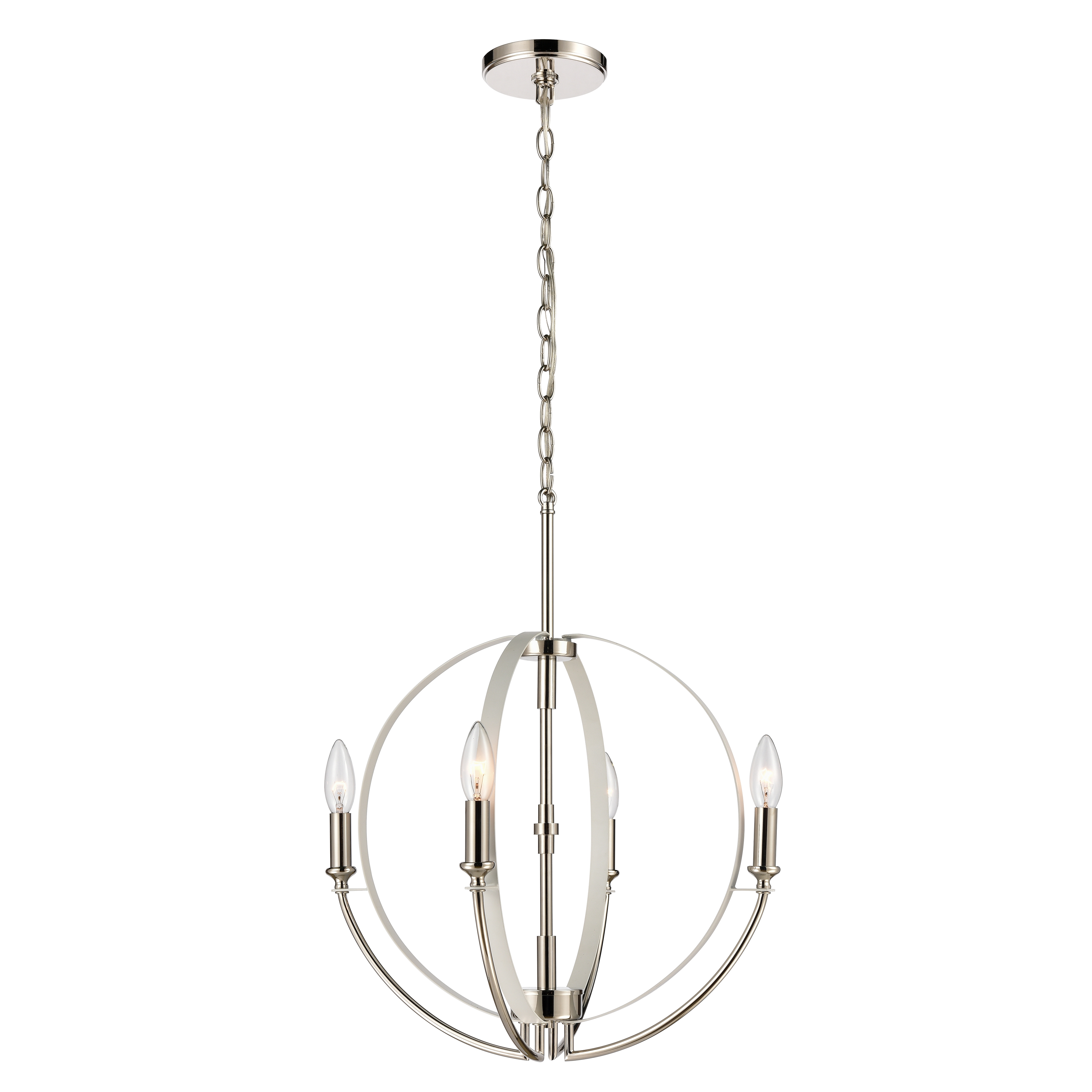 Rotunde 18'' Wide 4-Light Chandelier - Matte White - Image 0