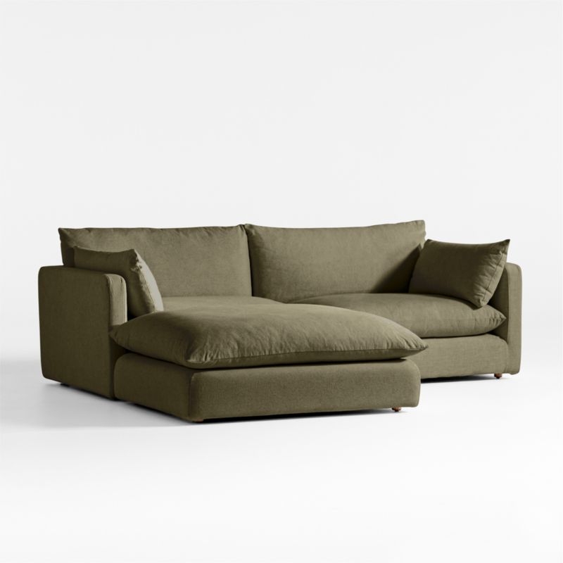 Unwind Modular 3-Piece Slipcovered Reversible Sectional Sofa with Ottoman - Image 6