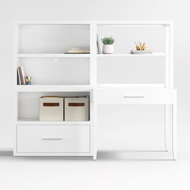 Ever Simple Modular White Wood Kids Workspace Suite - Image 0