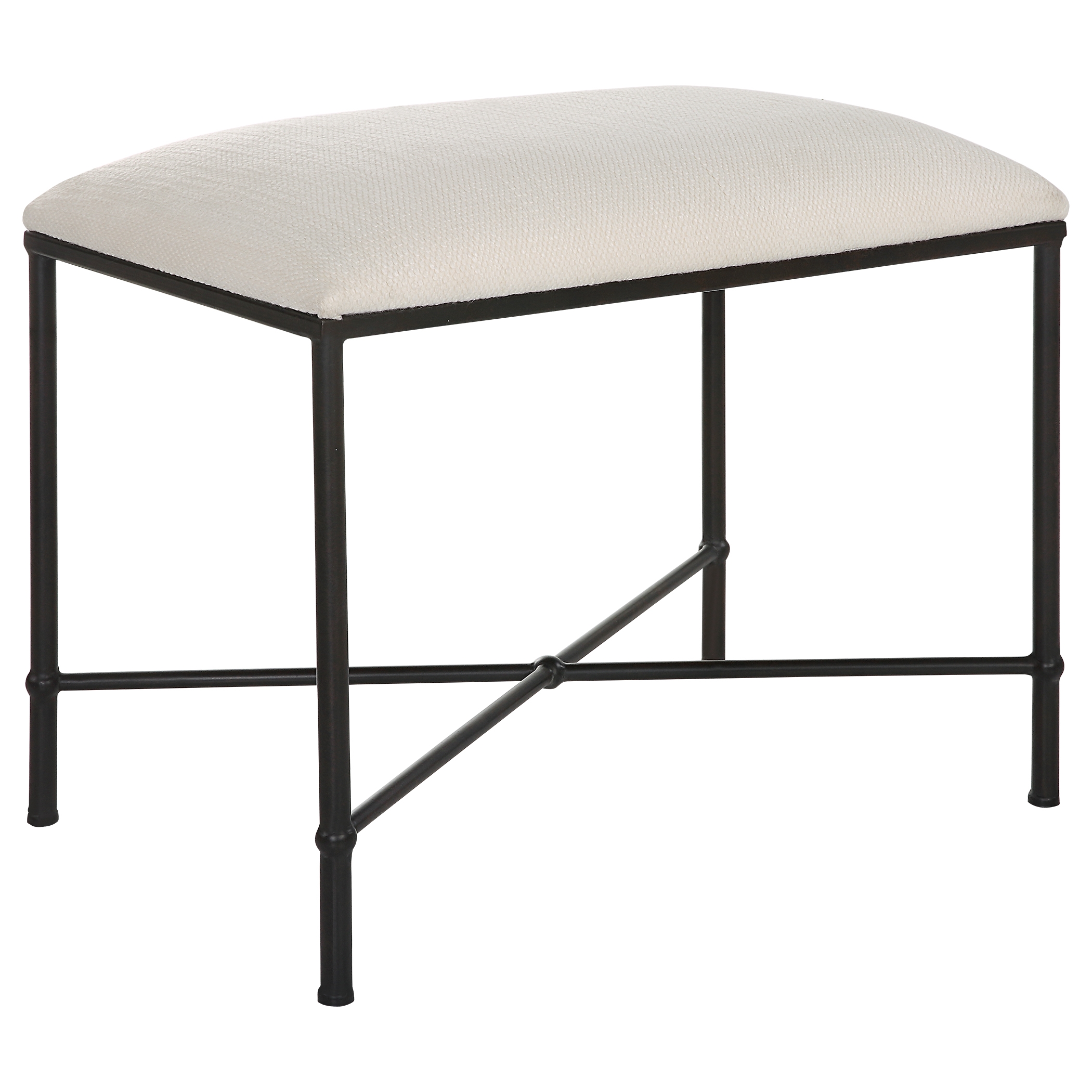Avenham Small Black Framed Bench - Image 2
