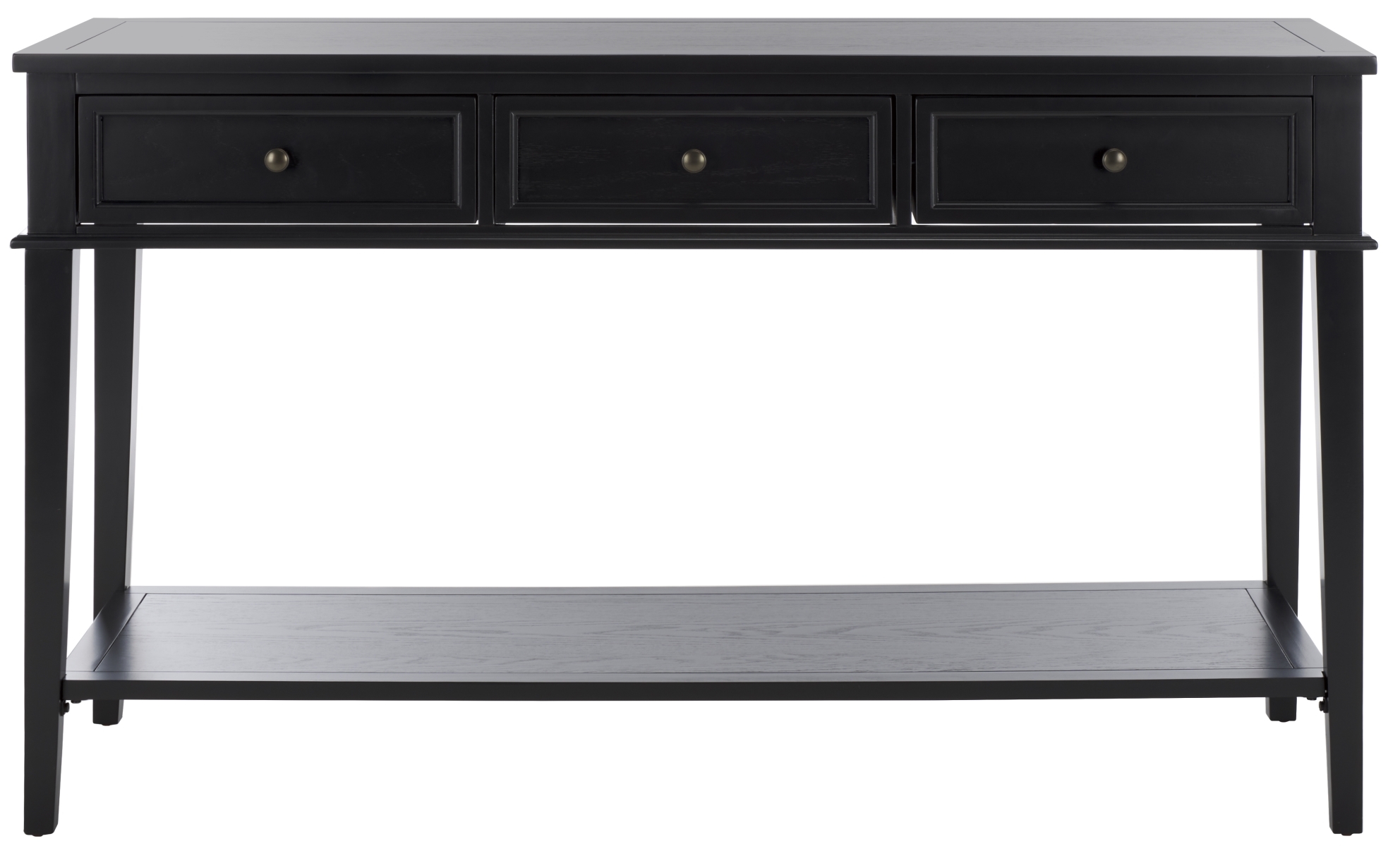 Manelin Console - Black / Antique Gold - Safavieh - Image 0