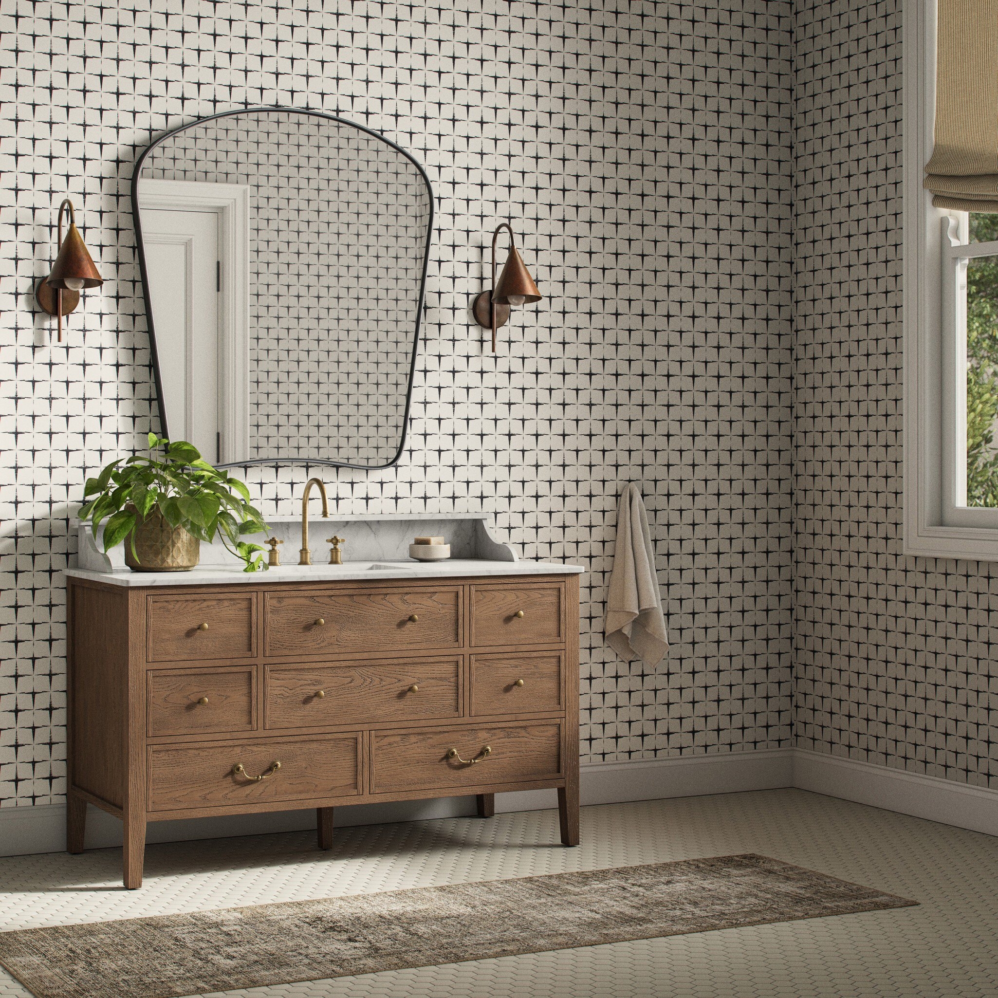 Blocking Wallpaper by Getty Images - Blocking Black II - Image 1