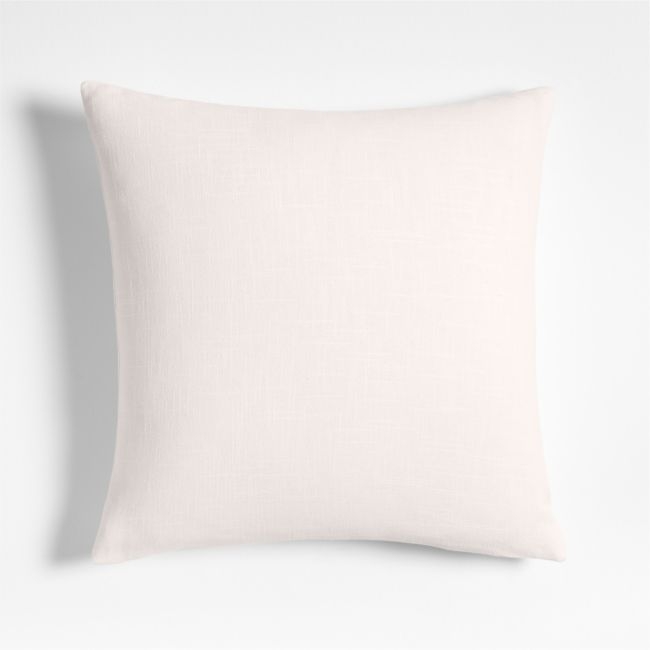 Organic Cotton Monogrammable 20"x20" Pampas Ivory Throw Pillow Cover - Image 0