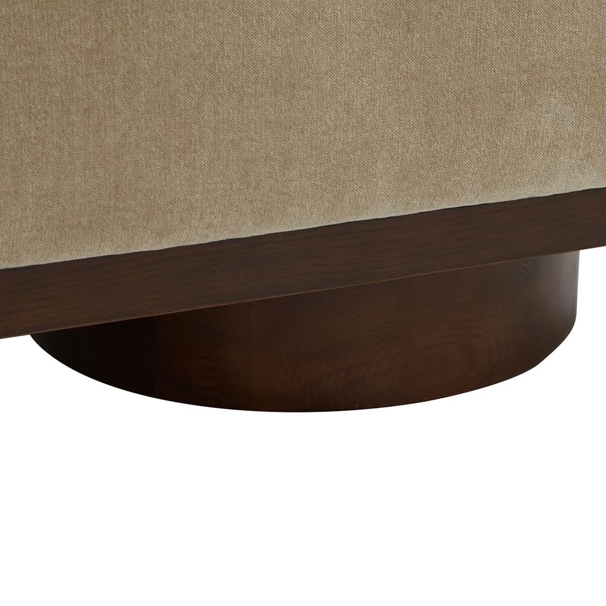 Vianna Boucle Bench - Light Brown / Walnut - Image 2