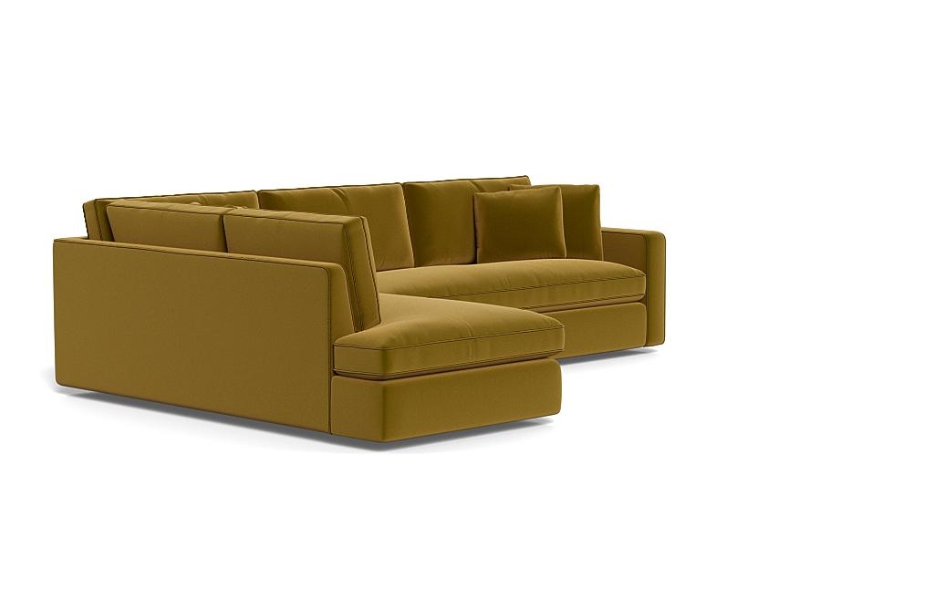 James 3-Seat Left Bumper Sectional with Contrast Piping - Image 1