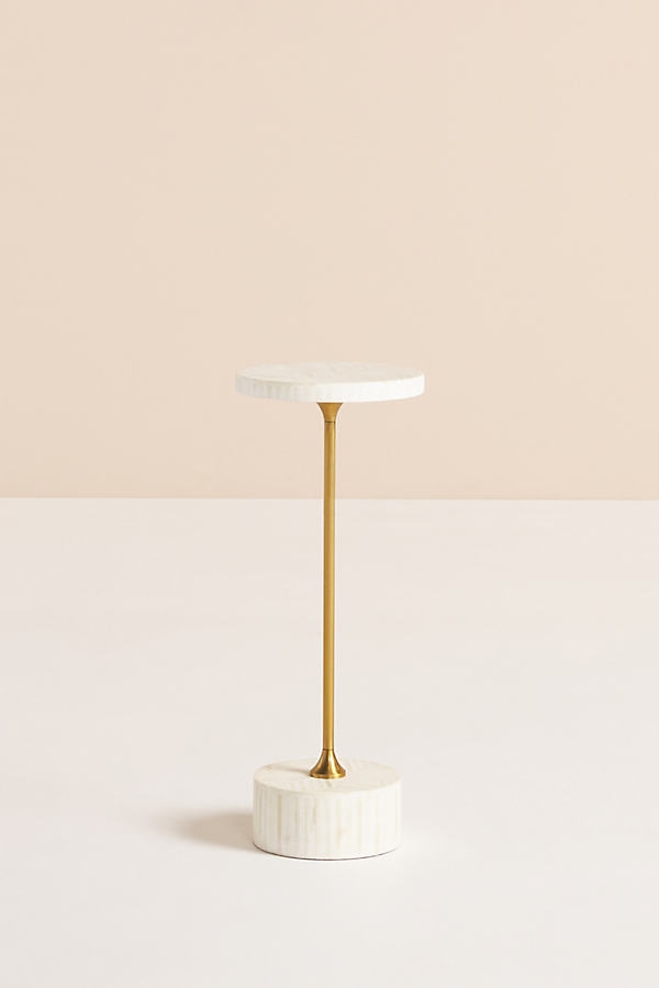 Optical Inlay End Table By Anthropologie in White RESTOCK Jan 21, 2023 - Image 0