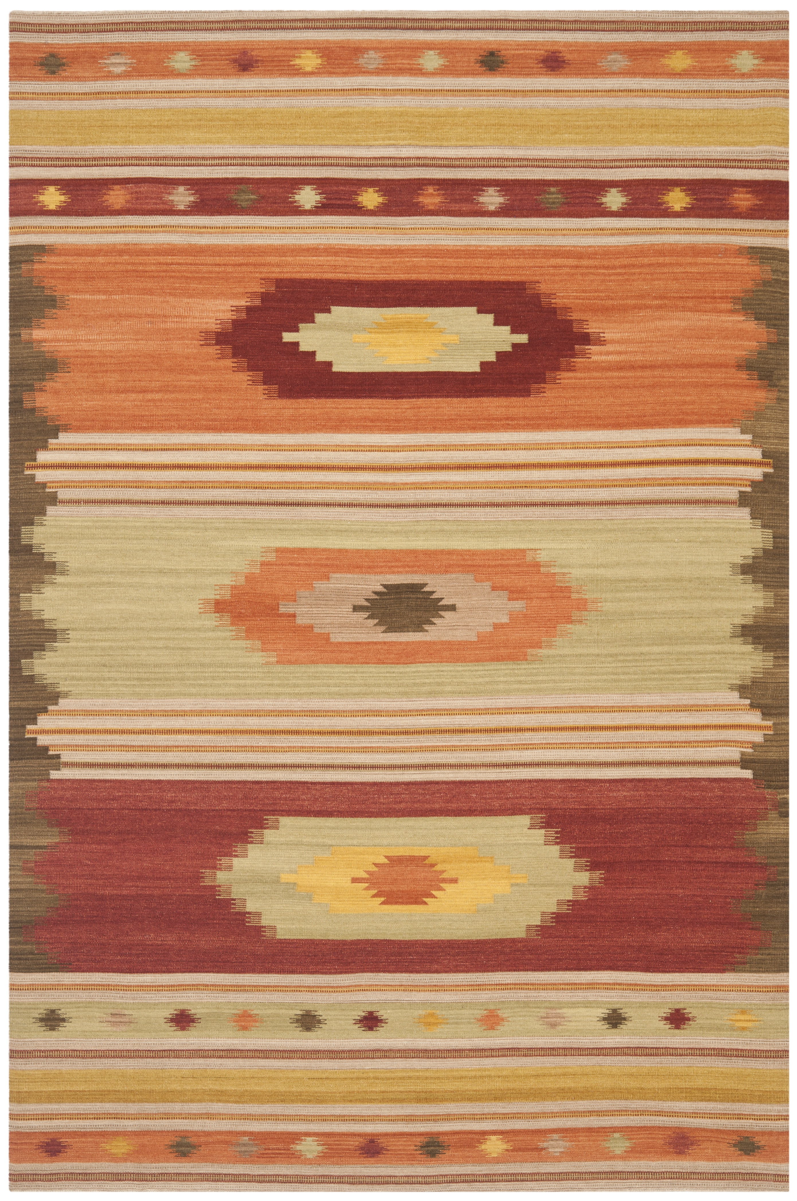 Arlo Home Hand Woven Flatweave Area Rug, NVK176A, Brown/Multi,  8' X 10' - Image 0