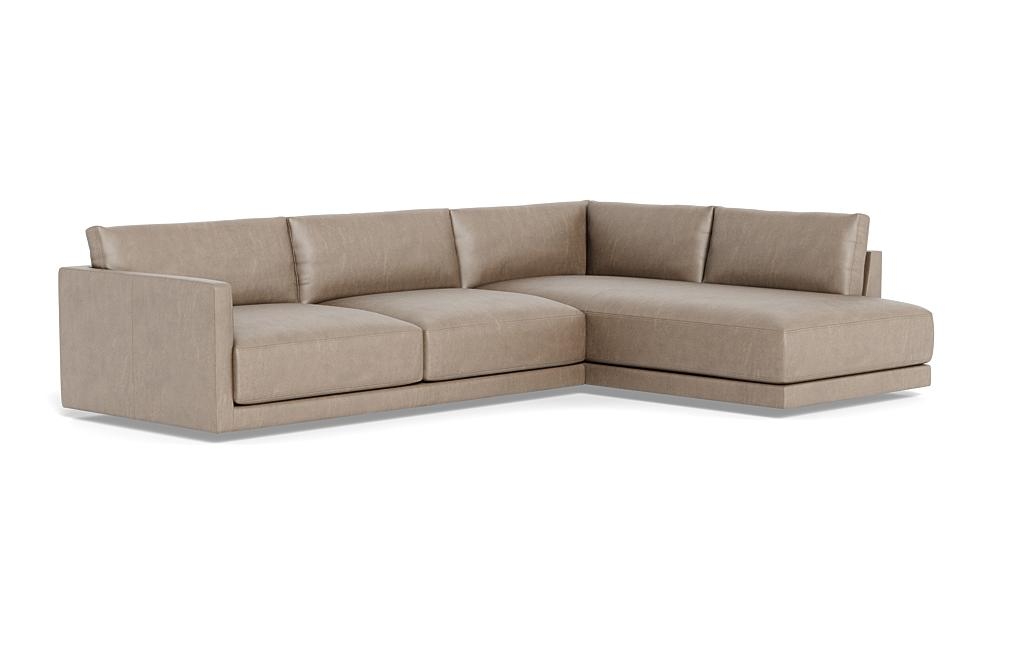 Lukas 3-Seat Leather Right Bumper Sectional - Image 1