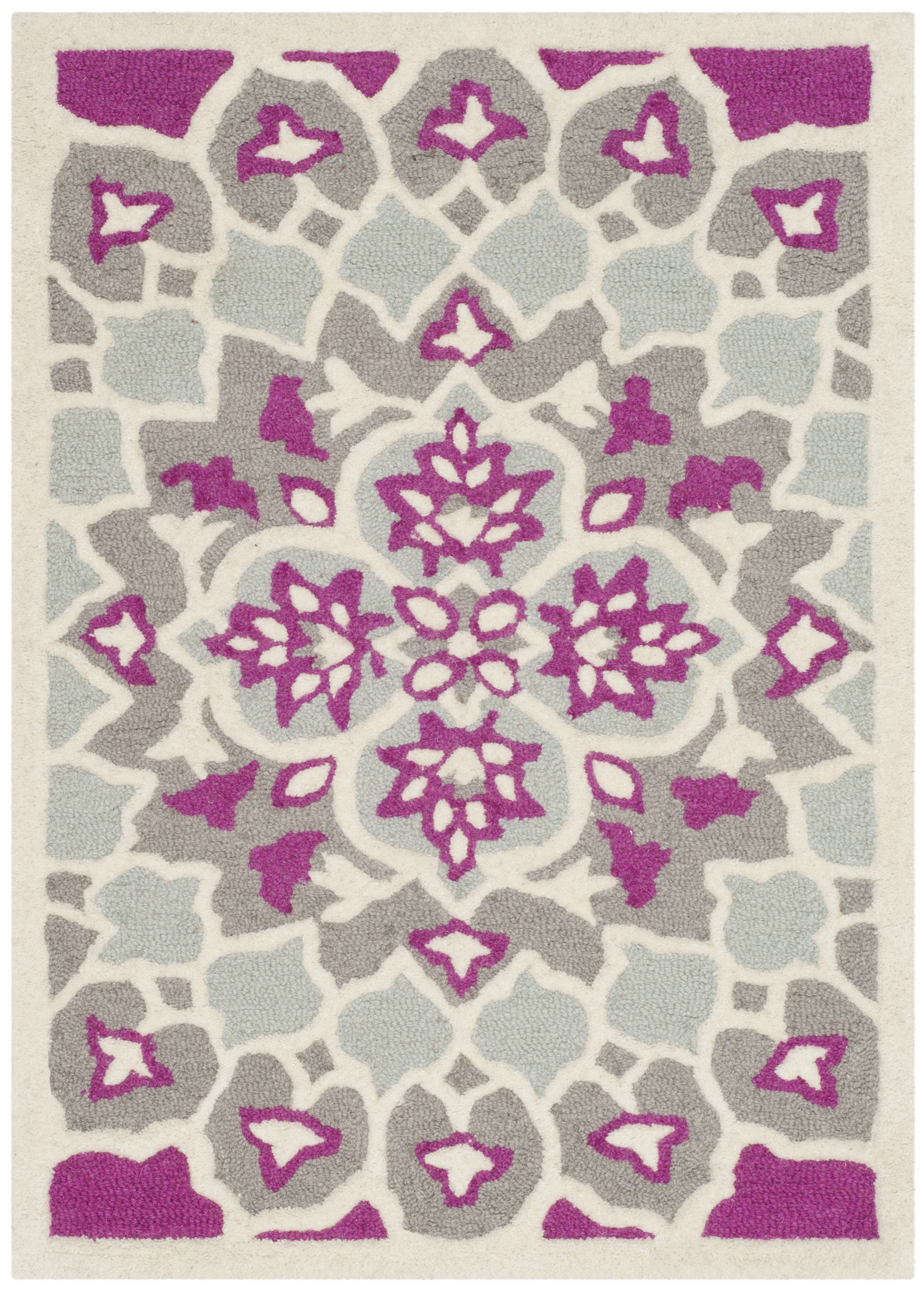 Arlo Home Hand Tufted Area Rug, BLG610E, Grey/Ivory,  2' X 3' - Image 0