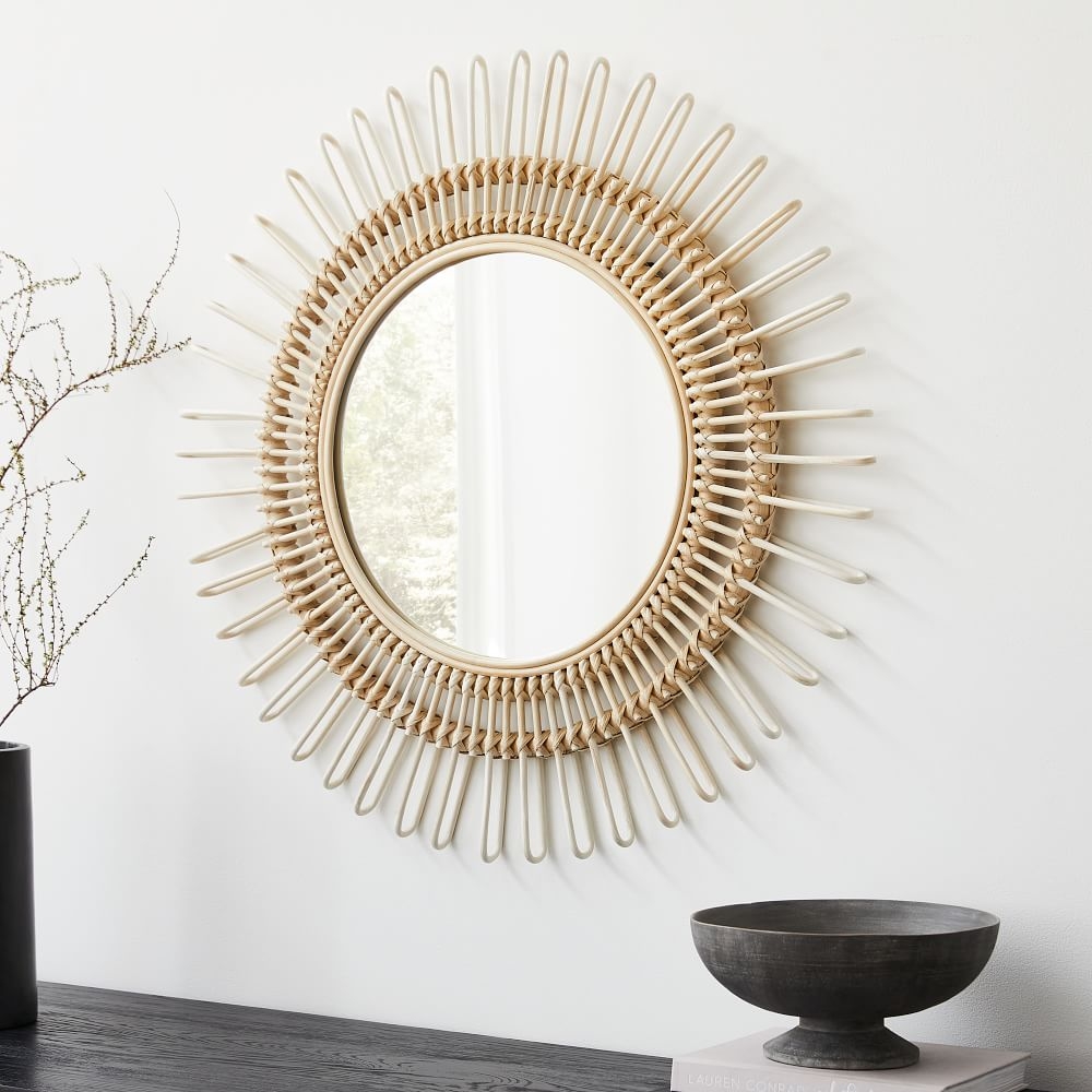 Elinor Rattan Round Wall Mirror - Image 0