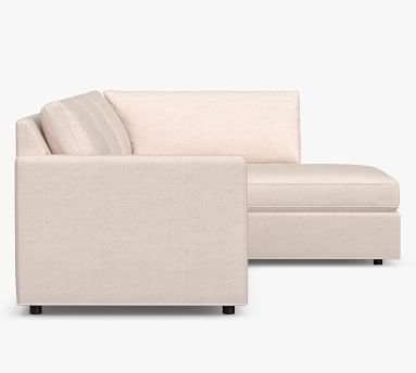 Sanford Square Arm Upholstered Left Sofa Return Bumper Sectional, Polyester Wrapped Cushions, Performance Boucle Pebble - Image 3