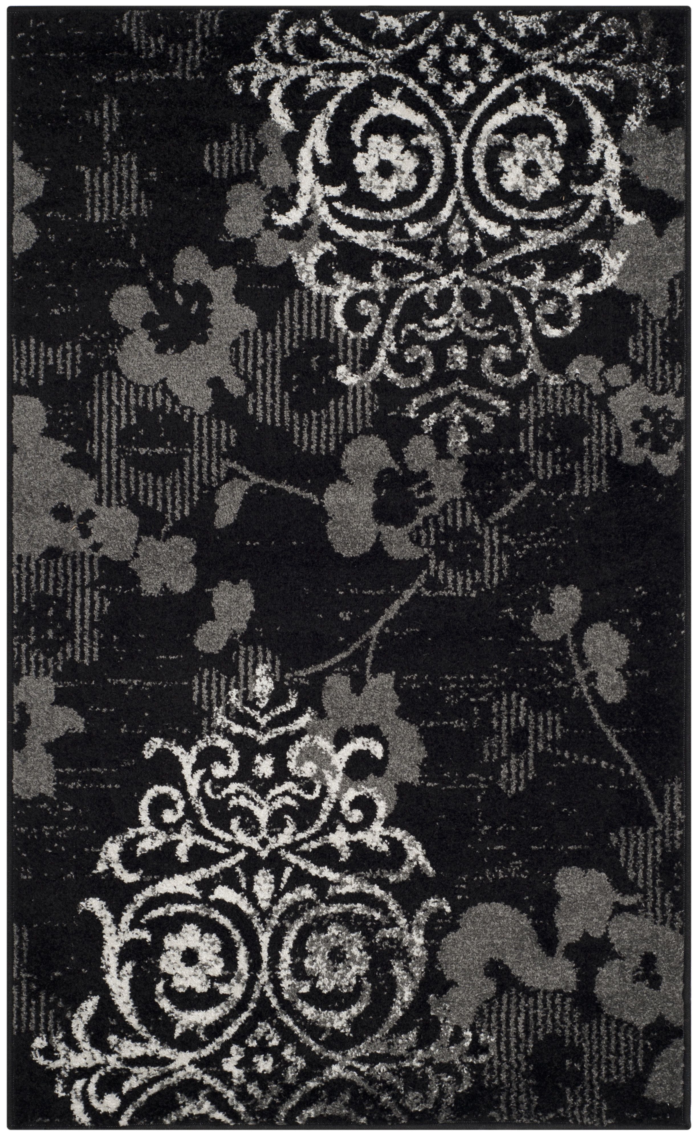 Arlo Home Woven Area Rug, ADR114A, Black/Silver,  4' X 6' - Image 0
