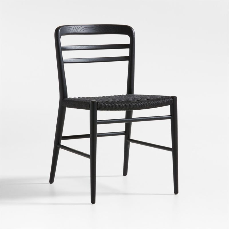 Lausen Black Wood Dining Chair - Image 1