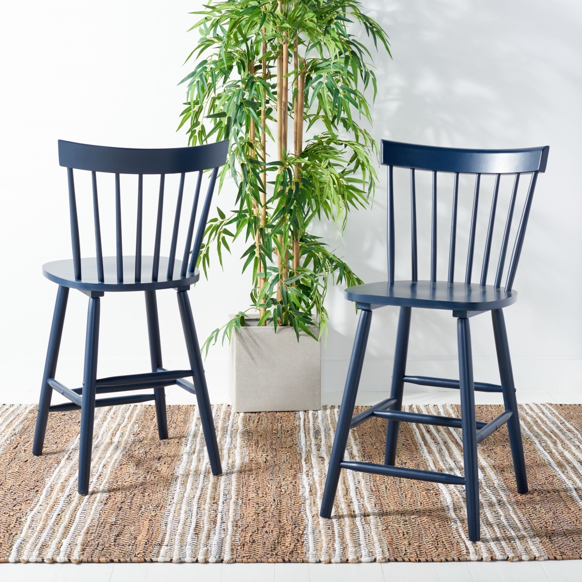 Providence Counter Stool - Navy - Safavieh - Image 1