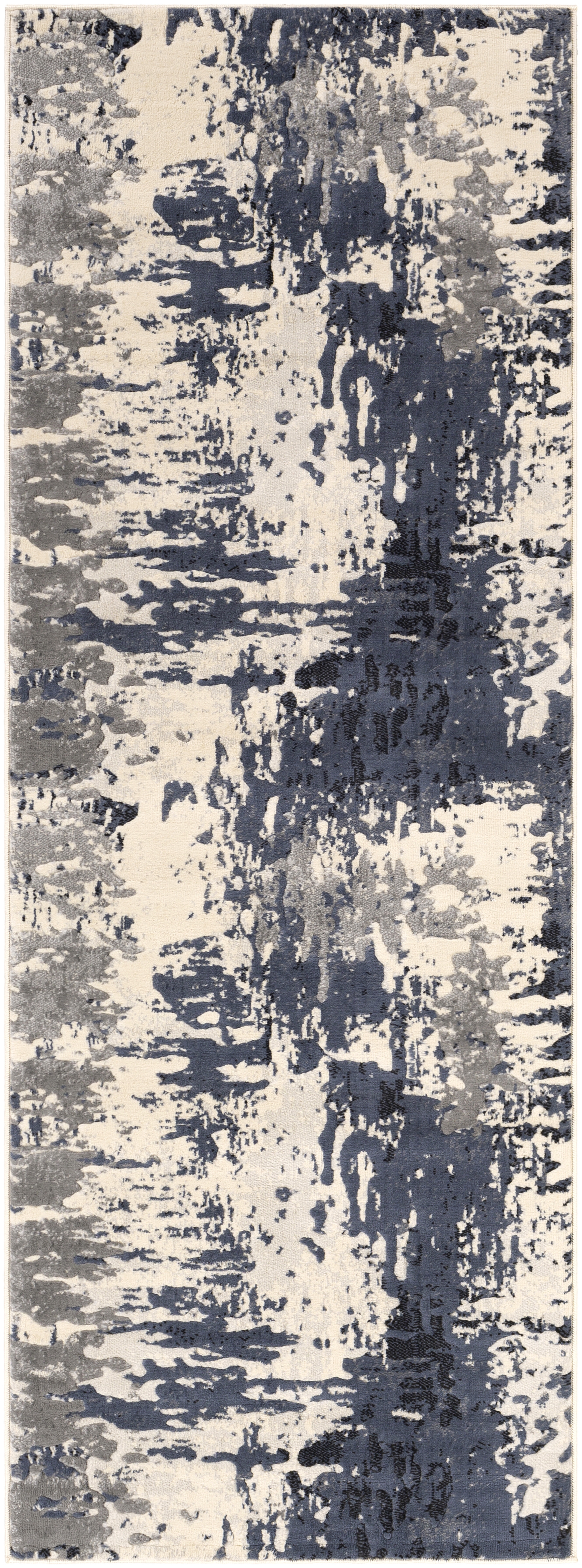 City Gray Indoor 2'7" x 7'3" Machine Woven Rug - Image 0