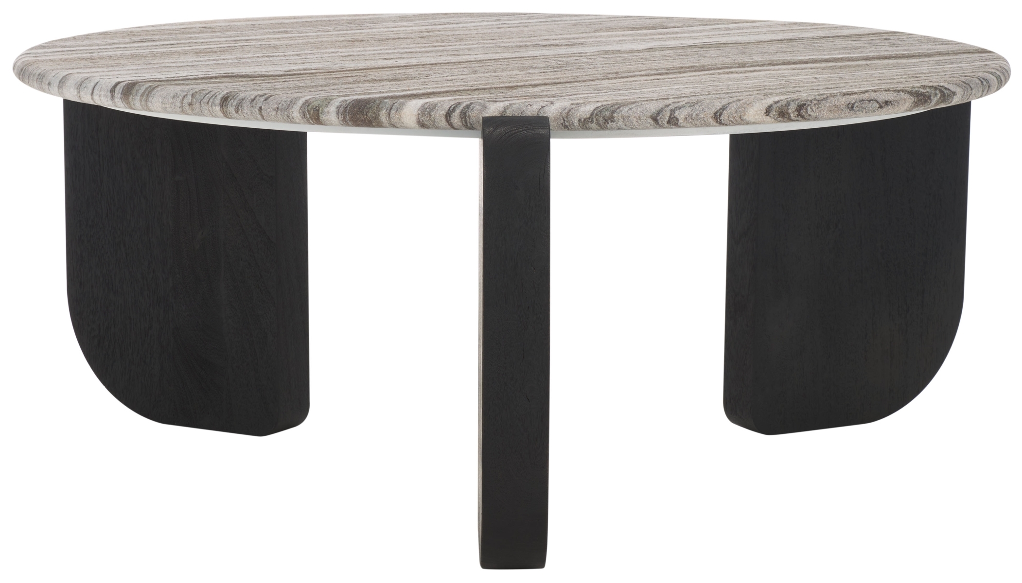 Graelyn Marble Top Coffee Table - Black/Grey - Image 0