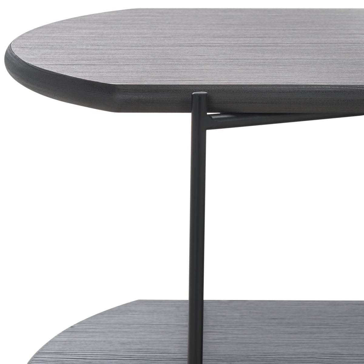Marlee Coffee Table - Dark Grey Oak / Black - Safavieh - Image 2