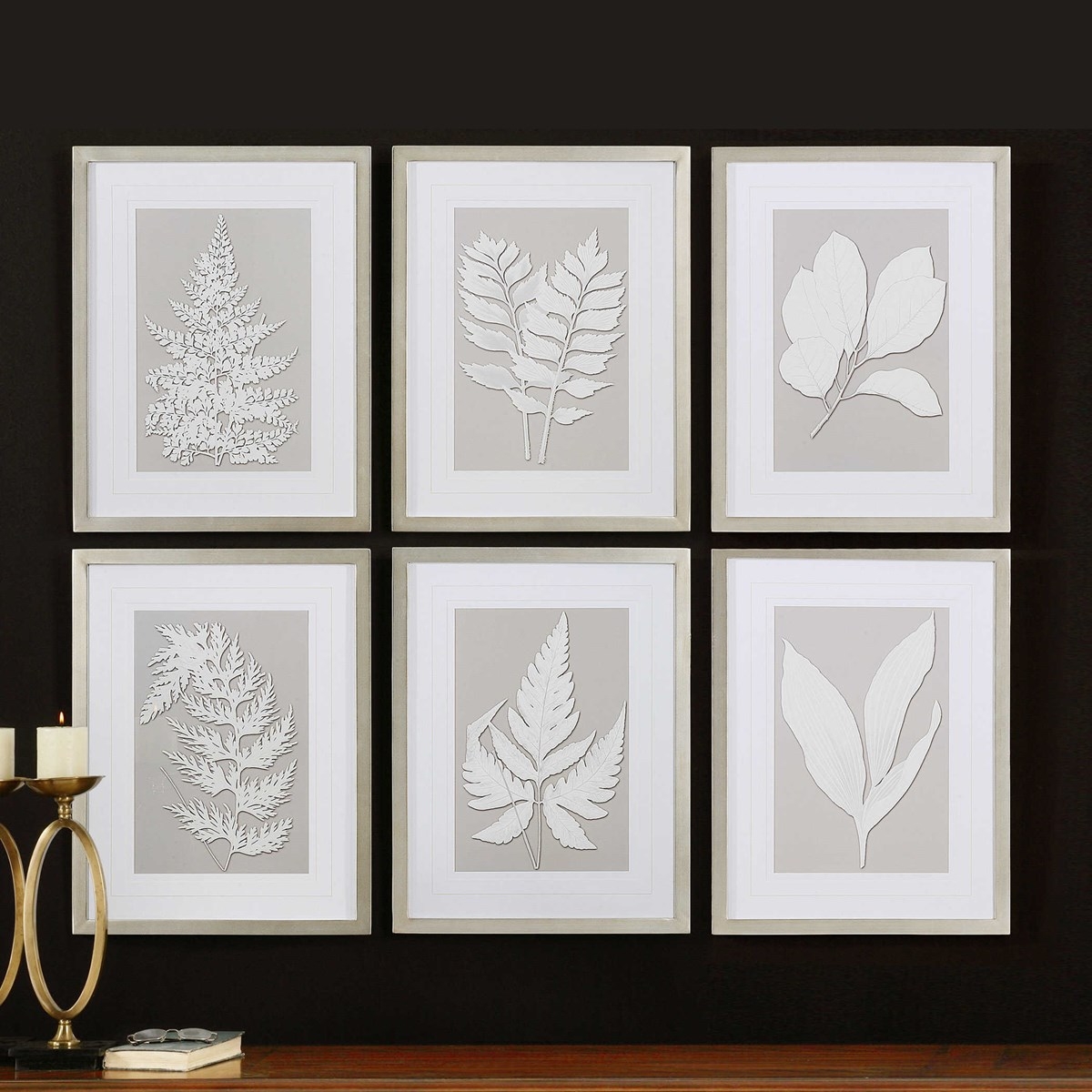 Moonlight Ferns, Framed Art, Set of 6 - Image 2