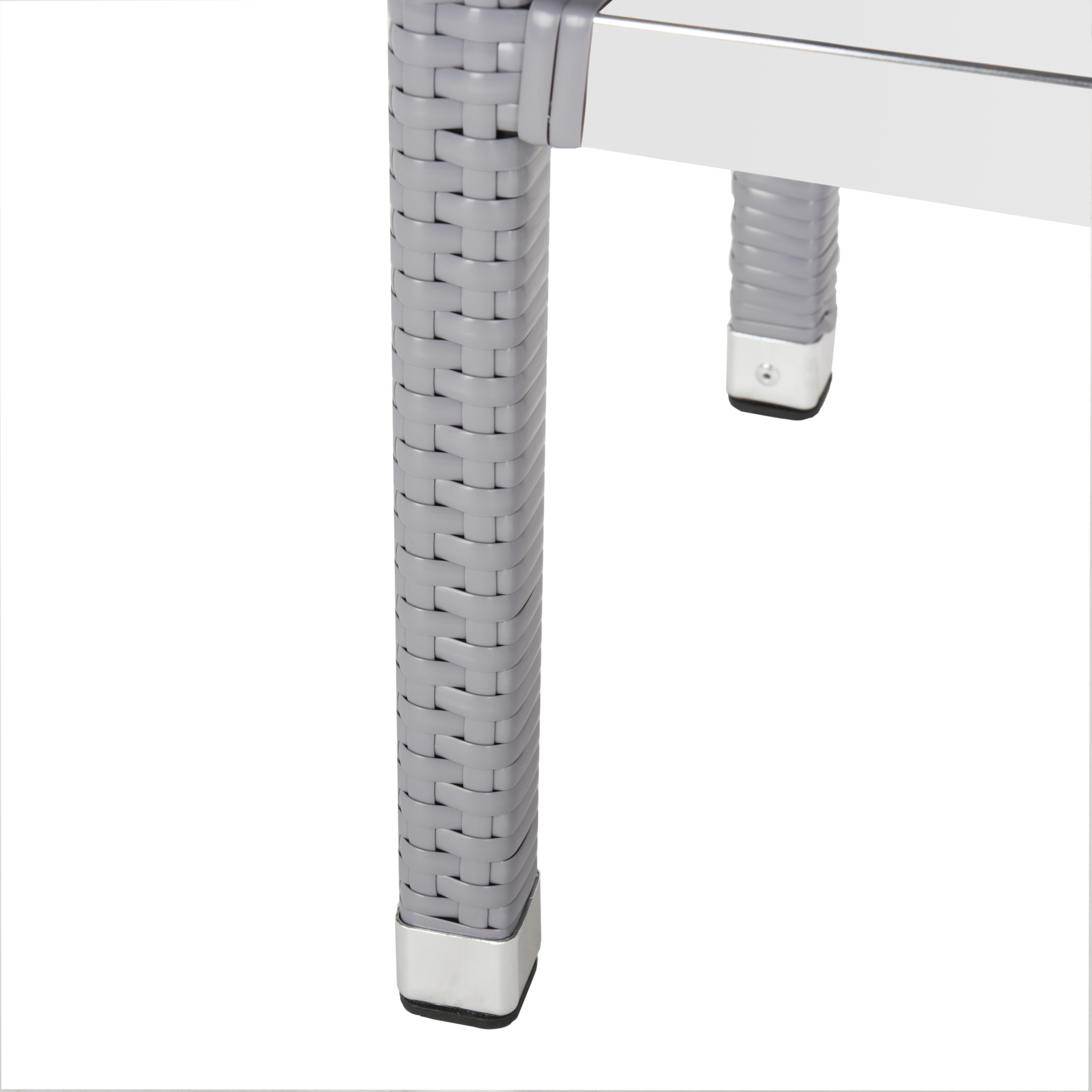 Landry Indoor-Outdoor Bar Stool - Grey - Safavieh - Image 4