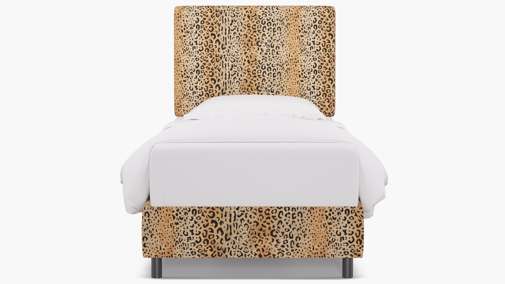 Square Back Bed, Leopard, Twin - Image 0