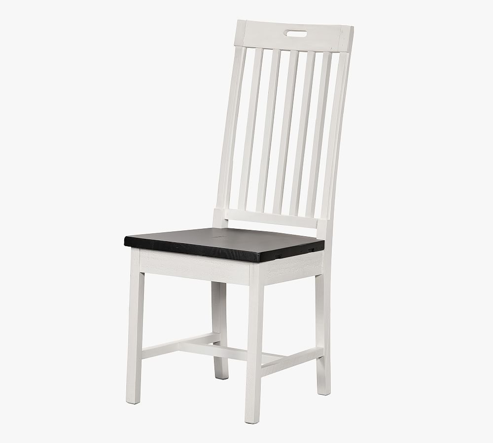 Hart Reclaimed Wood Dining Chair, Ink/Limestone White - Image 0