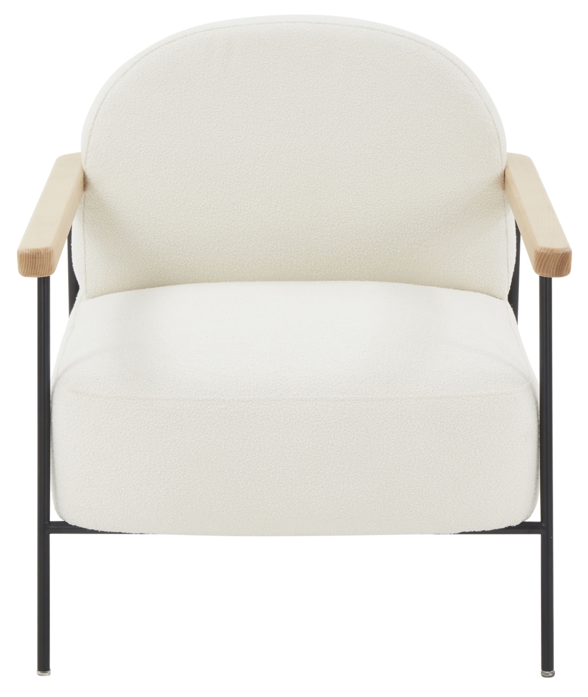 Faith Boucle Accent Chair - Ivory/Black - Image 0