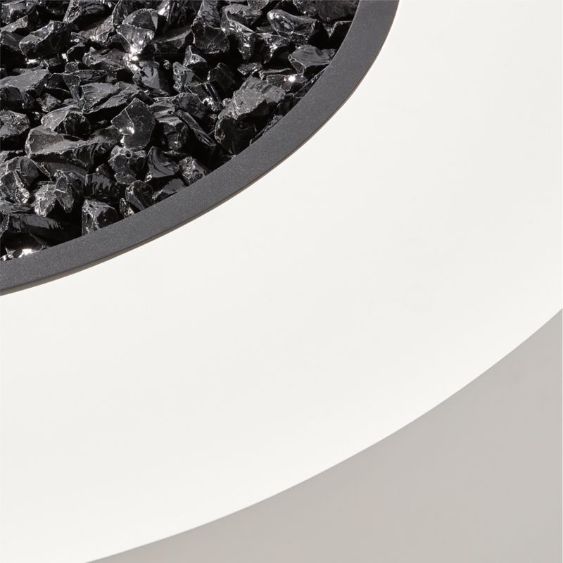 Ark Round Bone White Concrete Fire Table - Image 2