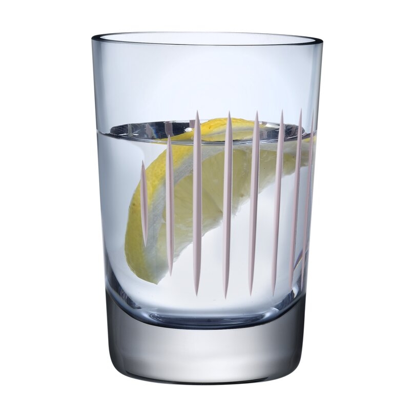 Nude Parrot Set of 2 Lead Free Crystal Water Glasses - Image 0