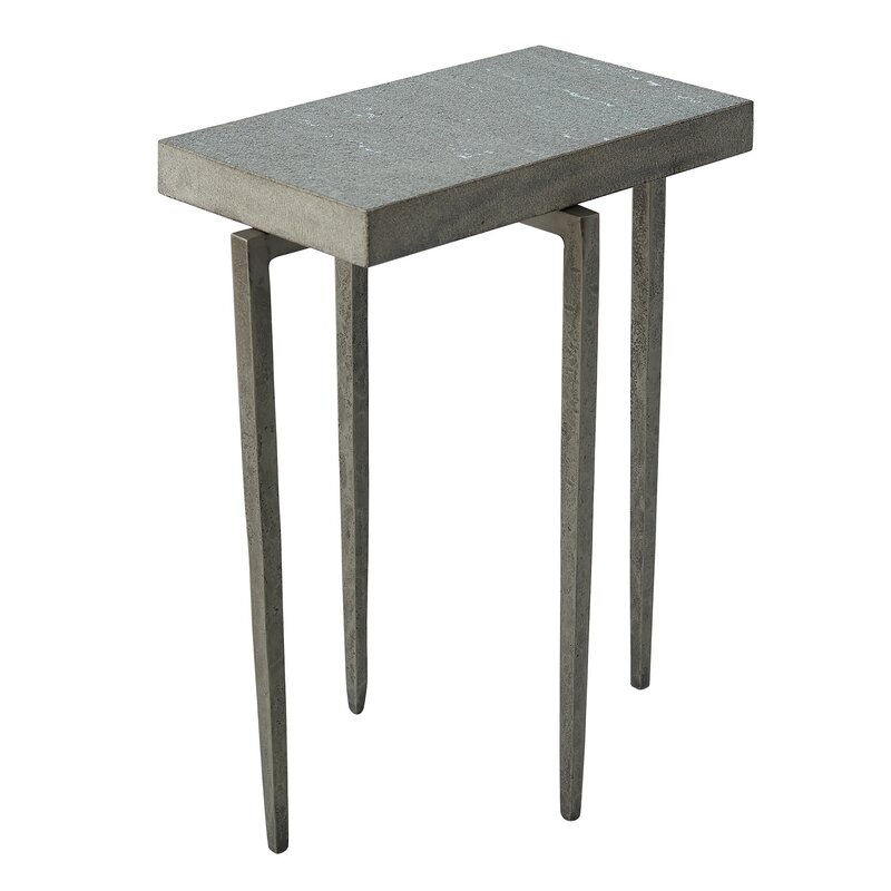 Studio A Home Laforge Accent Table-Natural Iron w/Flamed Granite Top - Image 0