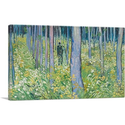 ARTCANVAS Undergrowth With Two Figures 1889 Canvas Art Print By Vincent Van Gogh_Rectangle - Image 0