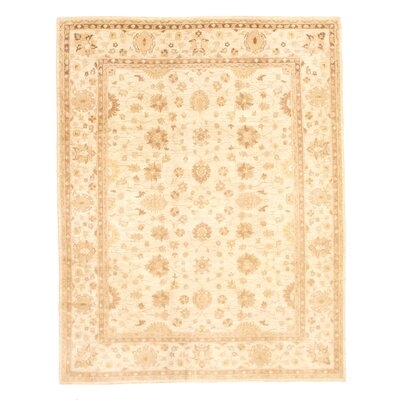 One-of-a-Kind Hand-Knotted New Age 8' x 9'10" Wool Area Rug in Cream - Image 0