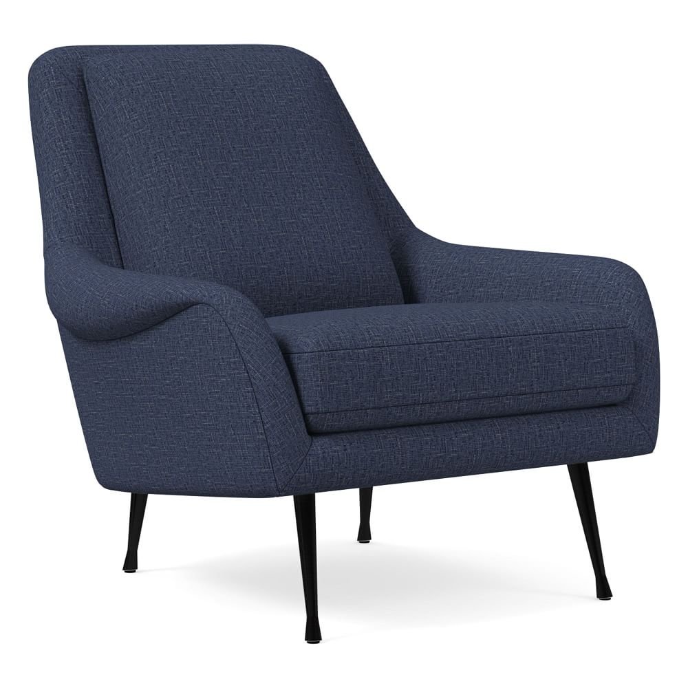 Lottie Chair, Poly, Deco Weave, Midnight, Dark Pewter - Image 0
