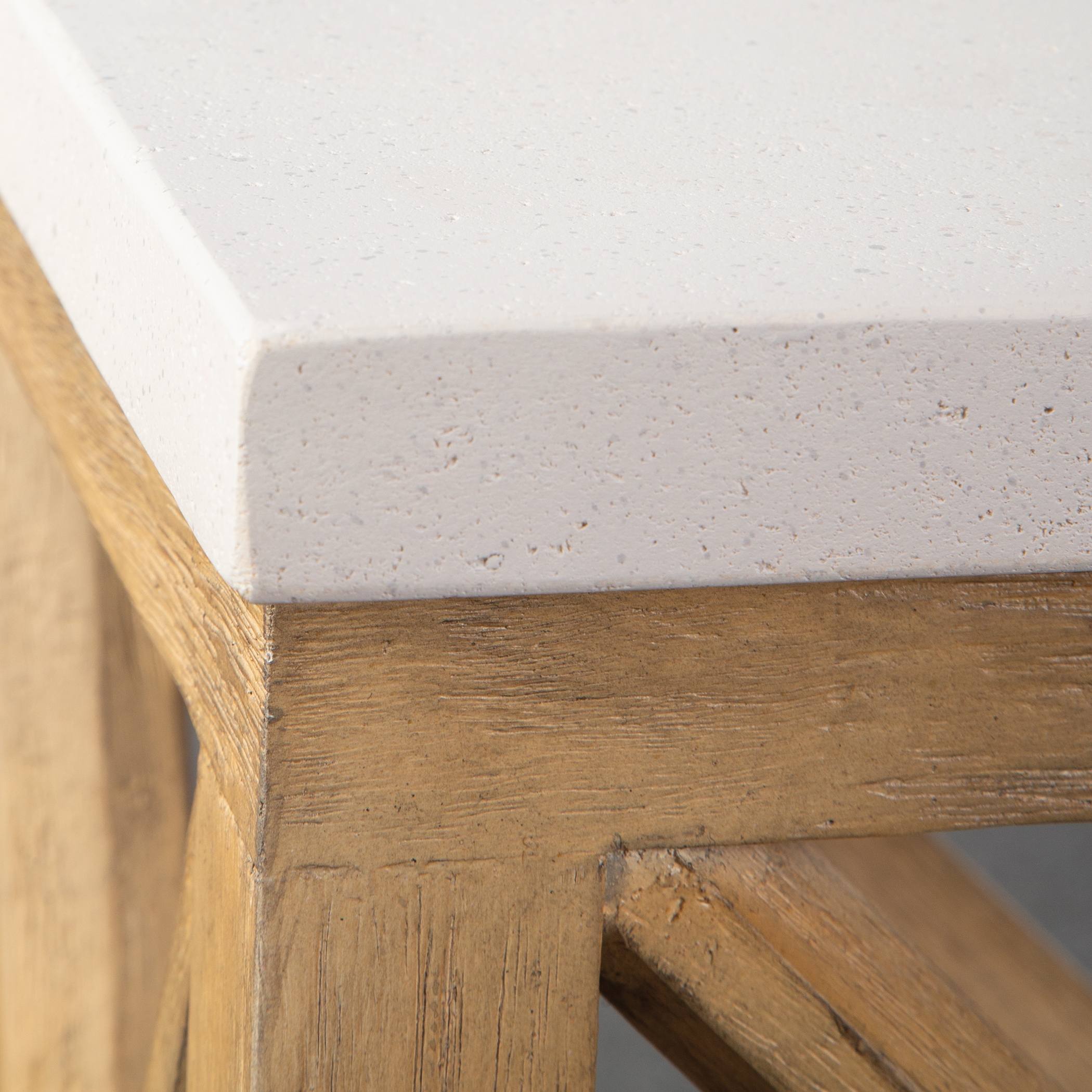 Catali Ivory Stone Console Table - Image 6