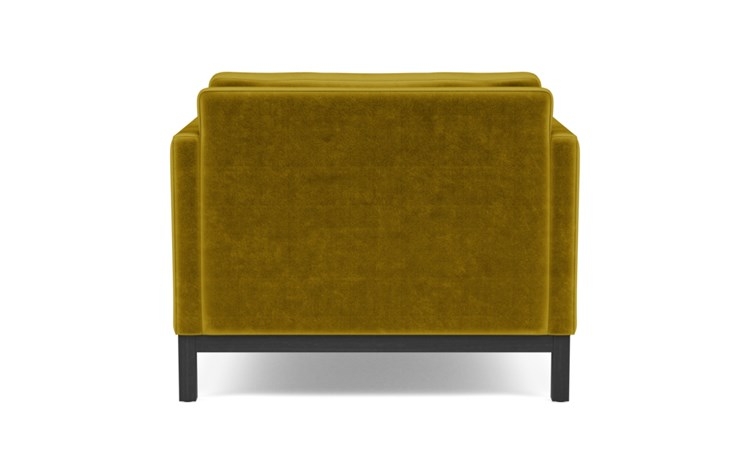 Jasper Accent Chair with Yellow Citrine Fabric and Matte Black legs - Image 3