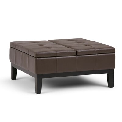 Annatone 36" Tufted Square Cocktail with Storage Ottoman - Image 0