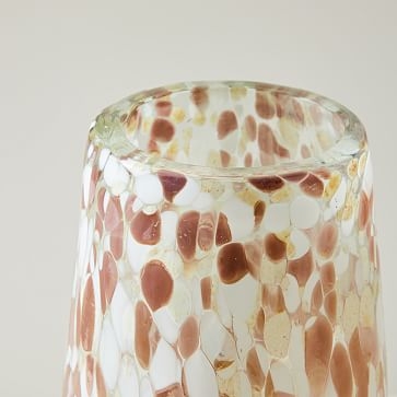 Speckled Mexican Glass Vase, Natural - Image 2