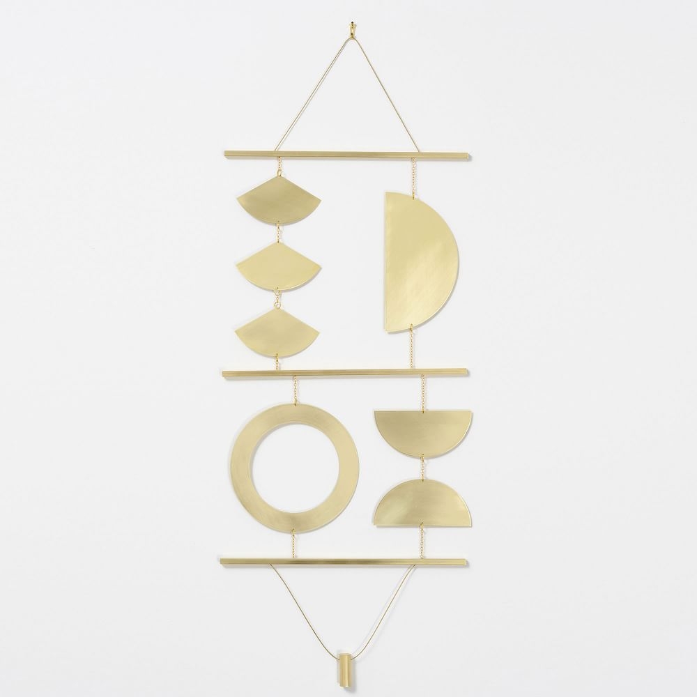 Quadrant Wall Hanging, Polished Brass - Image 0