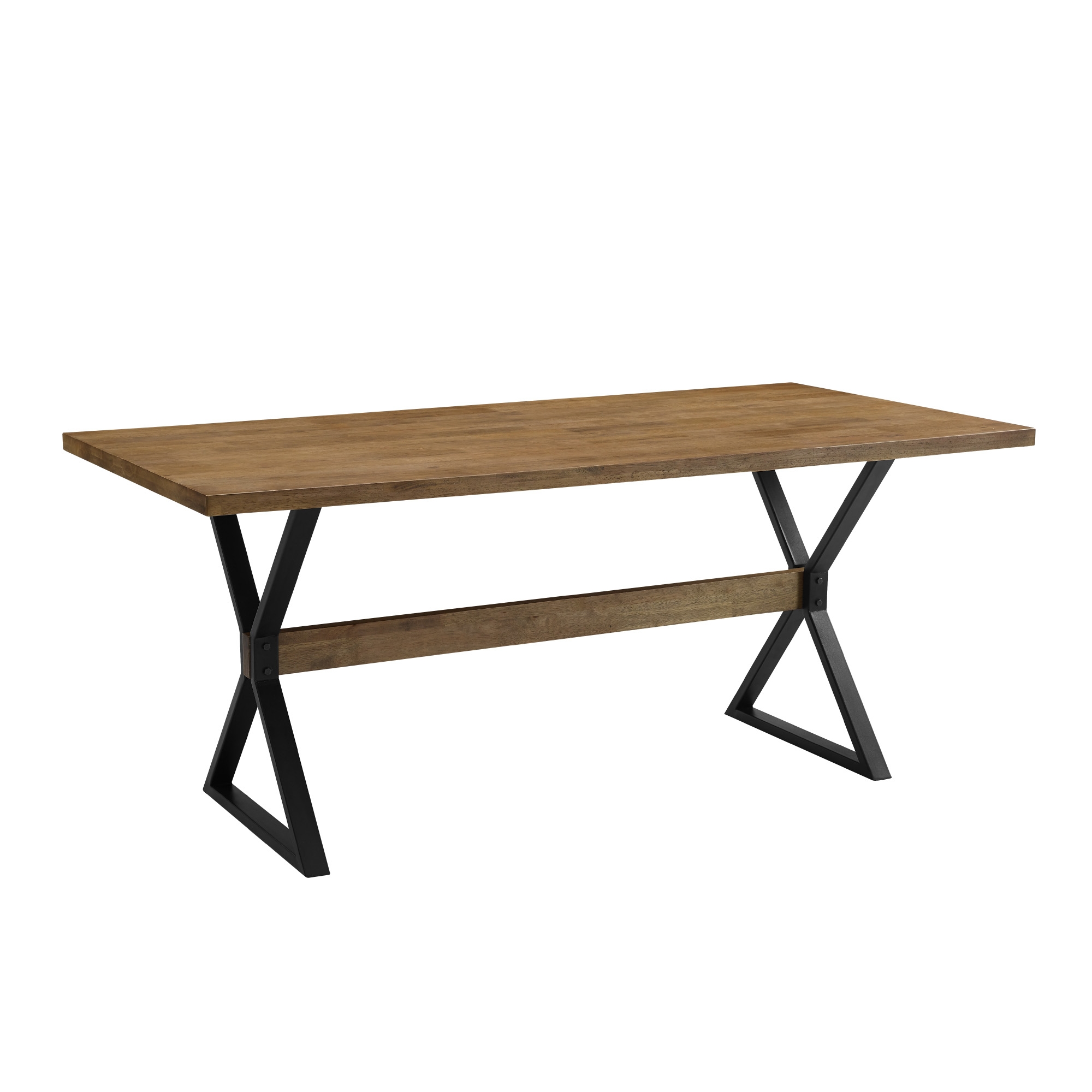Amherst 72" X Leg Dining Table - Rustic Oak - Image 0