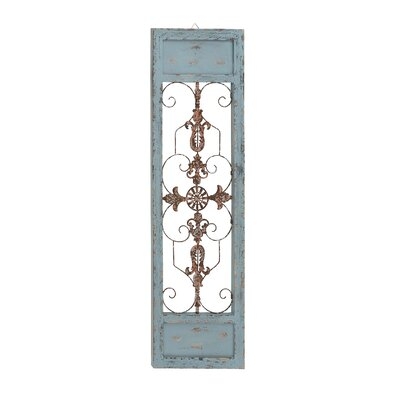 Ornamental Wood and Metal Scroll Wall Décor - Image 0