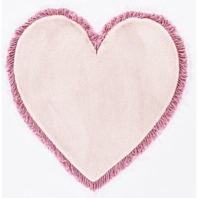 Momeni Lil Mo Snuggle Pink Heart Mat 3'9" X 3'9" - Image 0