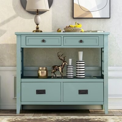 Modern Console Table Sofa Table For Living Room With 4 Drawers And 1 Shelf - Image 0