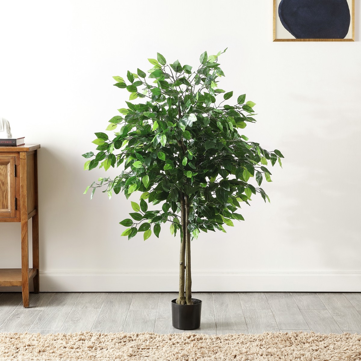Safavieh Faux 55" Potted Bushficus Tree - Image 1