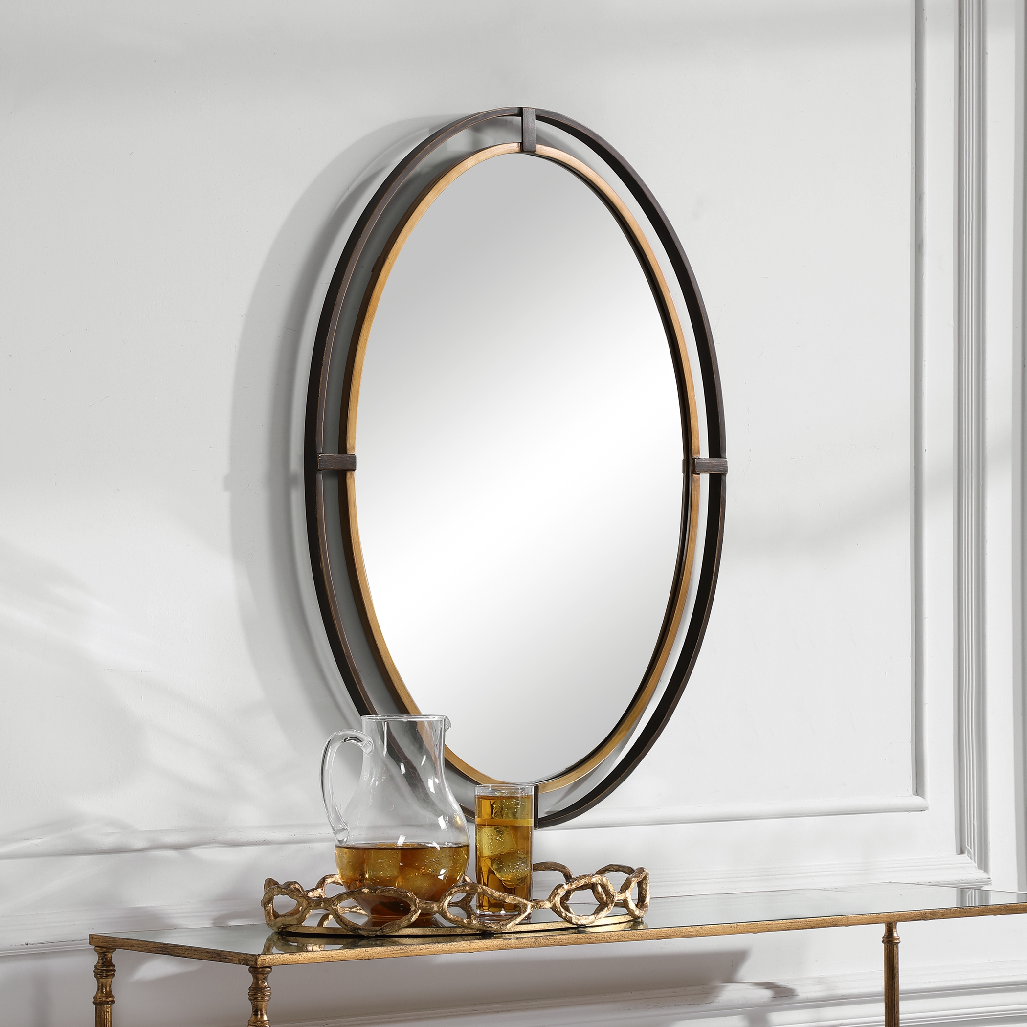 Metal Oval Mirror - Image 1