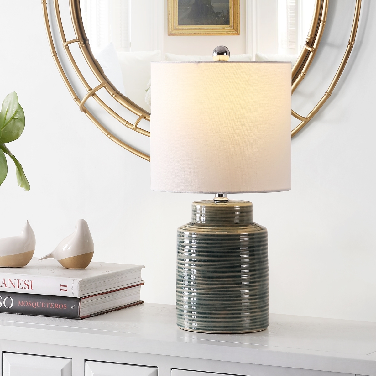 Boris 20" Table Lamp - Blue Green - Image 3