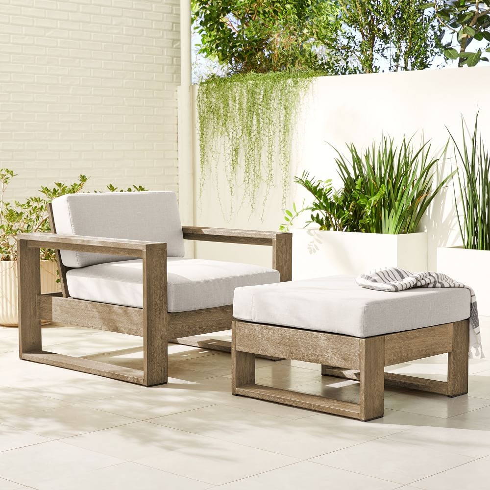 Portside Outdoor Ottoman, Reef - Image 2