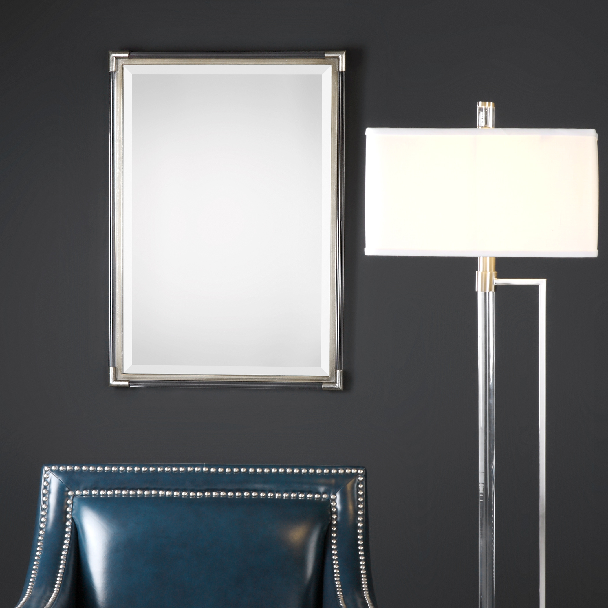 Mackai Metallic Silver Mirror - Image 2