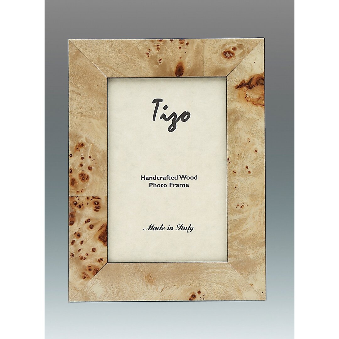 Tizo Wide Burl Italian Wood Picture Frame - Image 0