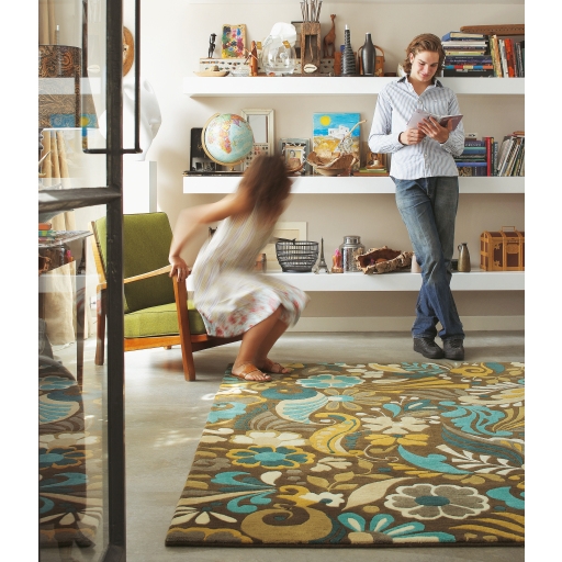 Kyah Brown Indoor 8'3" x 11'7" Handmade Rug - Image 1