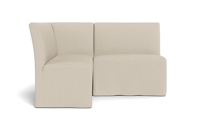 Dorian Slipcovered Petite Left Banquette - Image 0